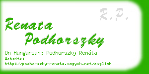 renata podhorszky business card